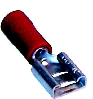 B13010 Electrical Connectors  Red 4.8mm Female Spades  4.8mm 
