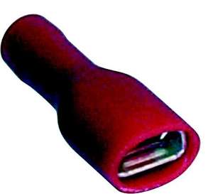 B13020 Electrical Connectors  Red 4.8mm Female Spades F/Ins  4.8mm 