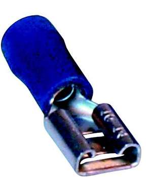 B13320 Electrical Connectors  Blue 6.3mm Female Spades  6.3mm 