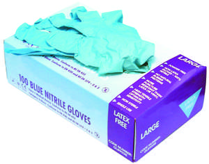 C23303 Workshop Personal Protective Equipment  Blue Nitrile Gloves - Small   