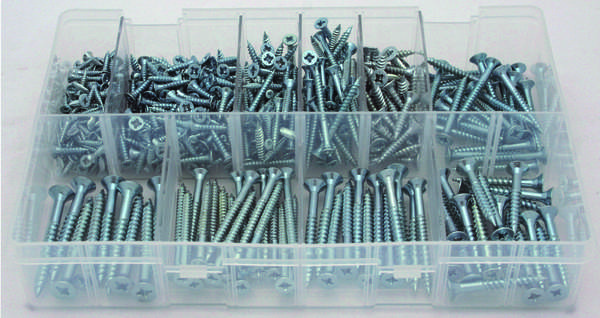 A01210 Assorted Boxes / Packs   Wood Screws PZD Countersunk  