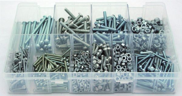 A01260 Assorted Boxes / Packs   BA Screws + Nuts Steel  