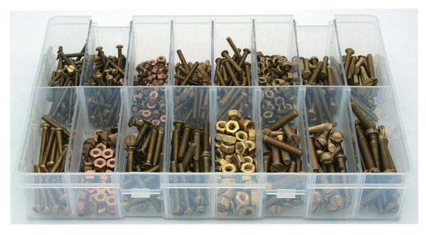 A01280 Assorted Boxes / Packs   Mach Screws, Nuts + Wash Brass  