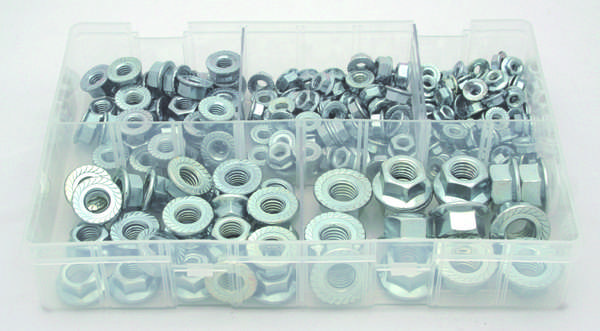 A01390 Assorted Boxes / Packs   Serrated Flange Nuts Metric  