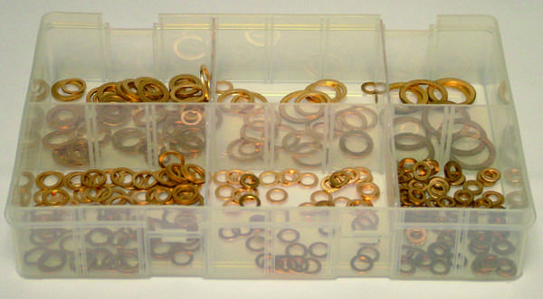 A01650 Assorted Boxes / Packs   Copper Washers Metric  