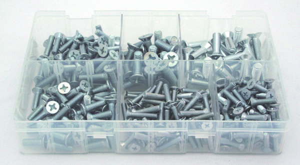 A02110 Assorted Boxes / Packs   Body Screws PZD Countersunk mm  