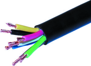 B11541 Electrical Cable  7 Core PVC 7x0.65mm 30m Black  30m 0.65mm 