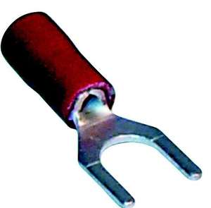 B13110 Electrical Connectors  Red 3.7mm Fork (4BA)  3.7mm 
