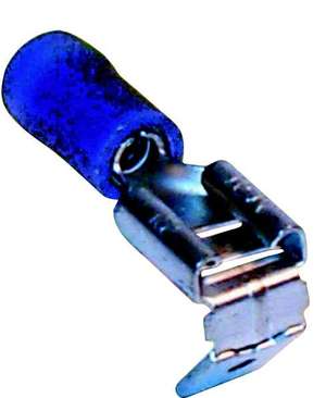 B13340 Electrical Connectors  Blue 6.3mm Male Piggy-Backs  6.3mm 