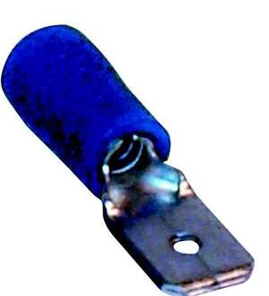 B13350 Electrical Connectors  Blue 6.3mm Male Blades  6.3mm 