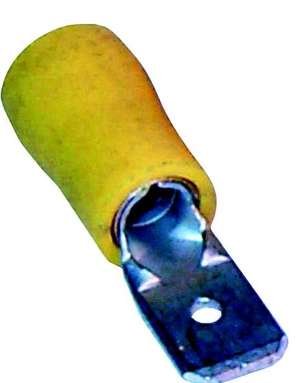 B13630 Electrical Connectors  Yellow 6.3mm Male Blades  6.3mm 