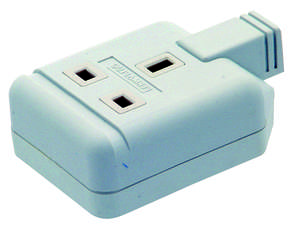 B14470 Electrical Mains Accessories  1 Gang Trail Sockets White Rubber  