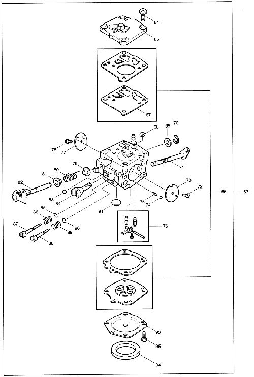 957 150 100 DPC6400 Carburettor  Diaphragm / Gasket Set (inc 67) 