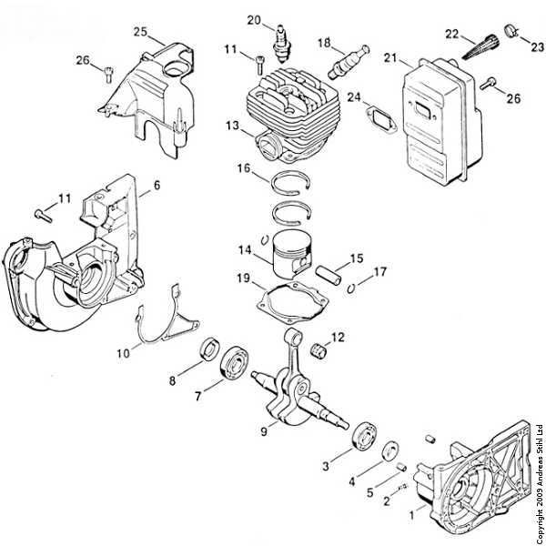 4223 020 2600 TS400 Crank Case  Crank Case (Includes Parts 7 and 8) 