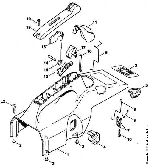 4223 182 0800 TS400 Cover  Throttle Trigger Interlock 